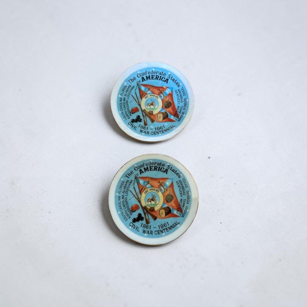 Souvenir 1961 The Confederate States of America Civil War Centennial DishesJAPAN